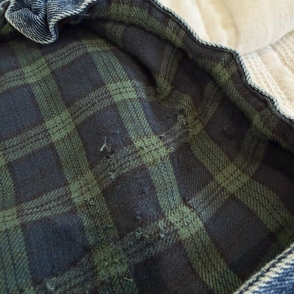 Vintage North Style Denim Jacket Women 1X Blue Barn Chore Coat Flannel Lined - Picture 9 of 12